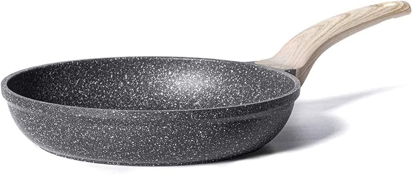 CAROTE Classic Granite Nonstick Skillet for All Stoves - Safe & Easy Clean (8-Inch)