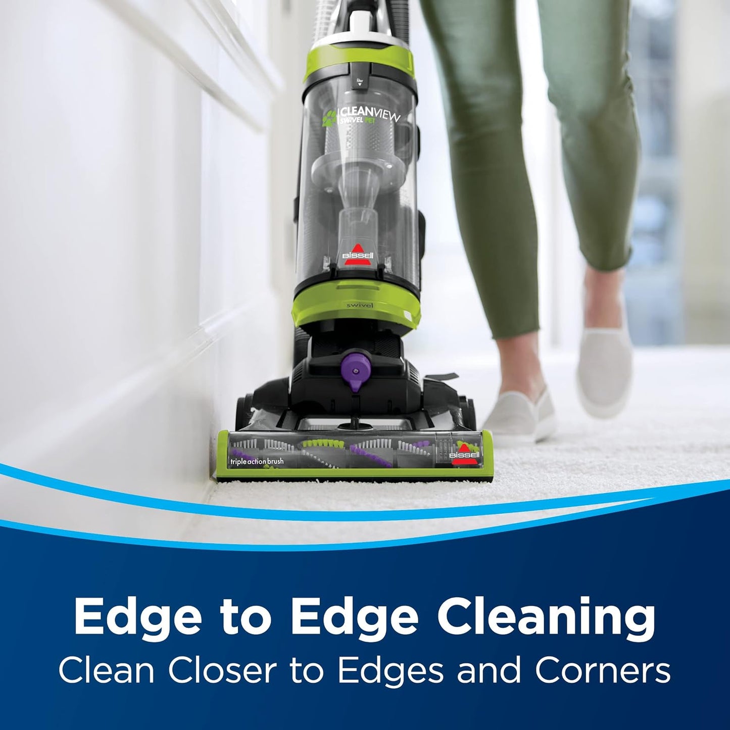 Bissell CleanView Swivel Pet Upright Vacuum 2252 - Maneuverable for Pets with Triple Brush Roll