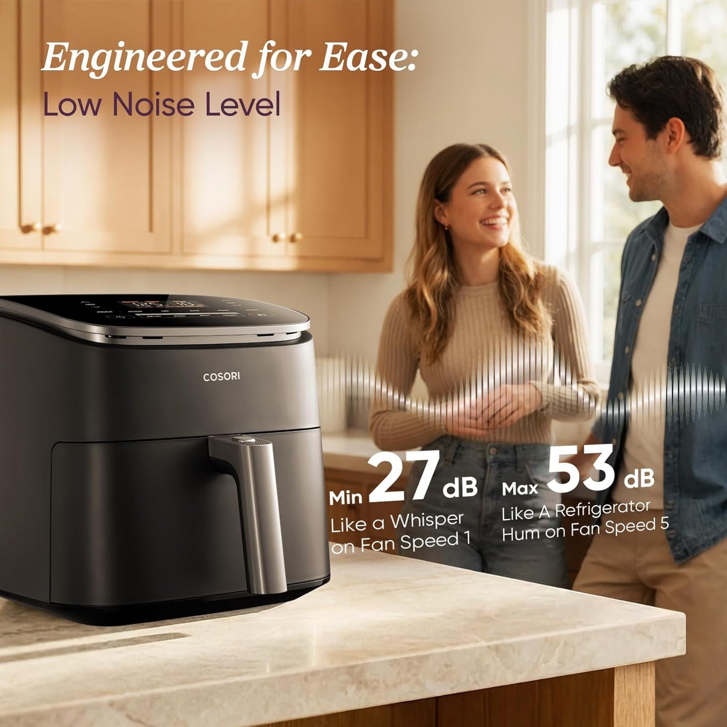 Cosori 9-in-1 TurboBlaze Air Fryer - 6-qt, 450°F, 95% Less Oil for Crispy Meals