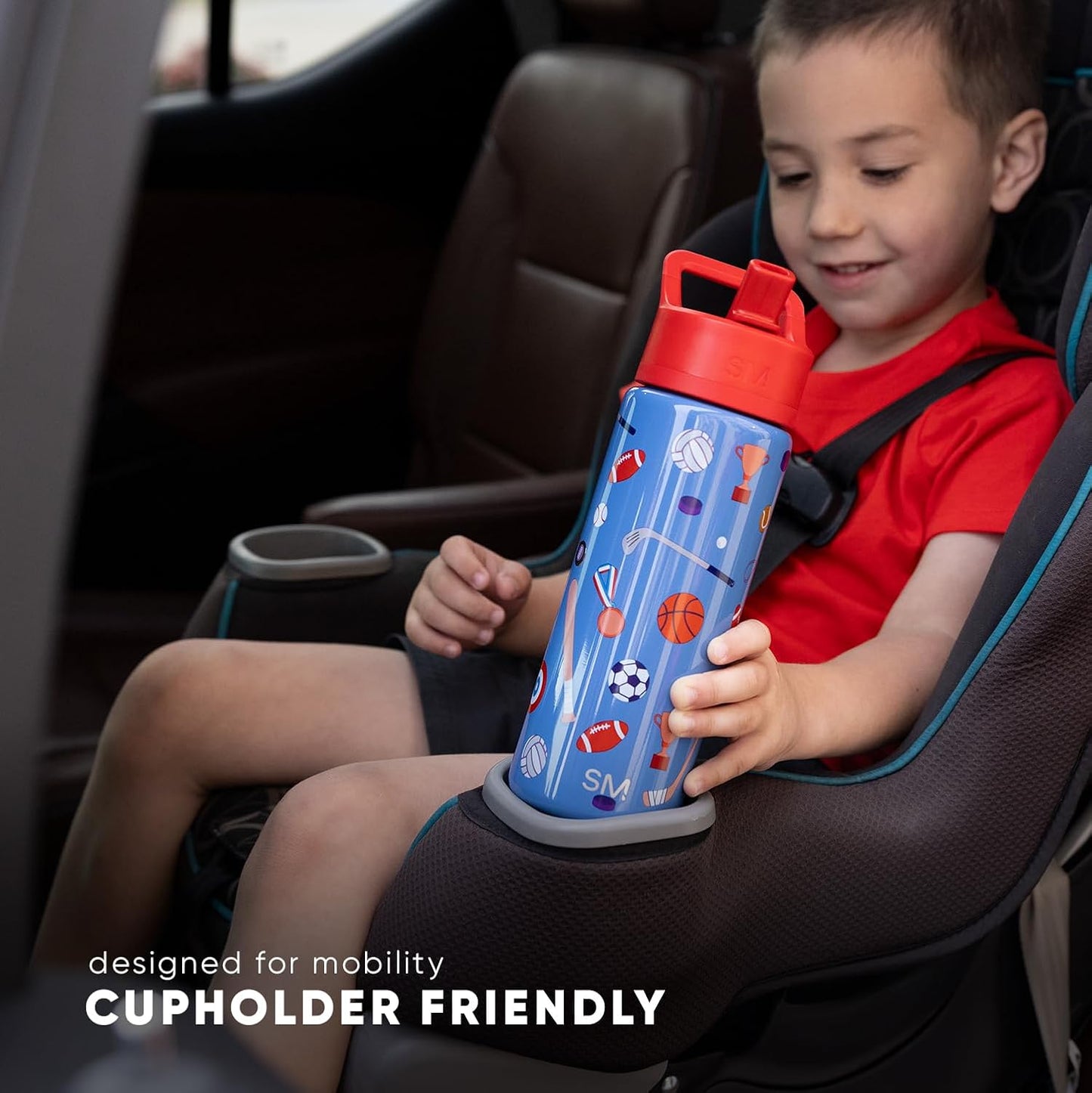 Simple Modern Disney Pixar Kids Water Bottle - 14oz Insulated Stainless Steel Tumbler with Straw Lid for Toddlers & School