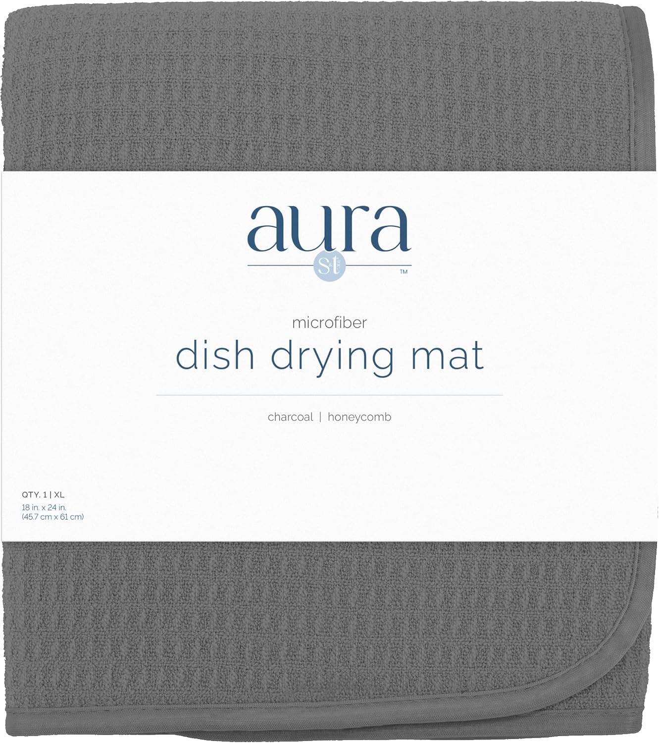 S&T INC. XL Microfiber Dish Drying Mat - 18" x 24", Absorbent Kitchen Counter Pad for Pots & Pans