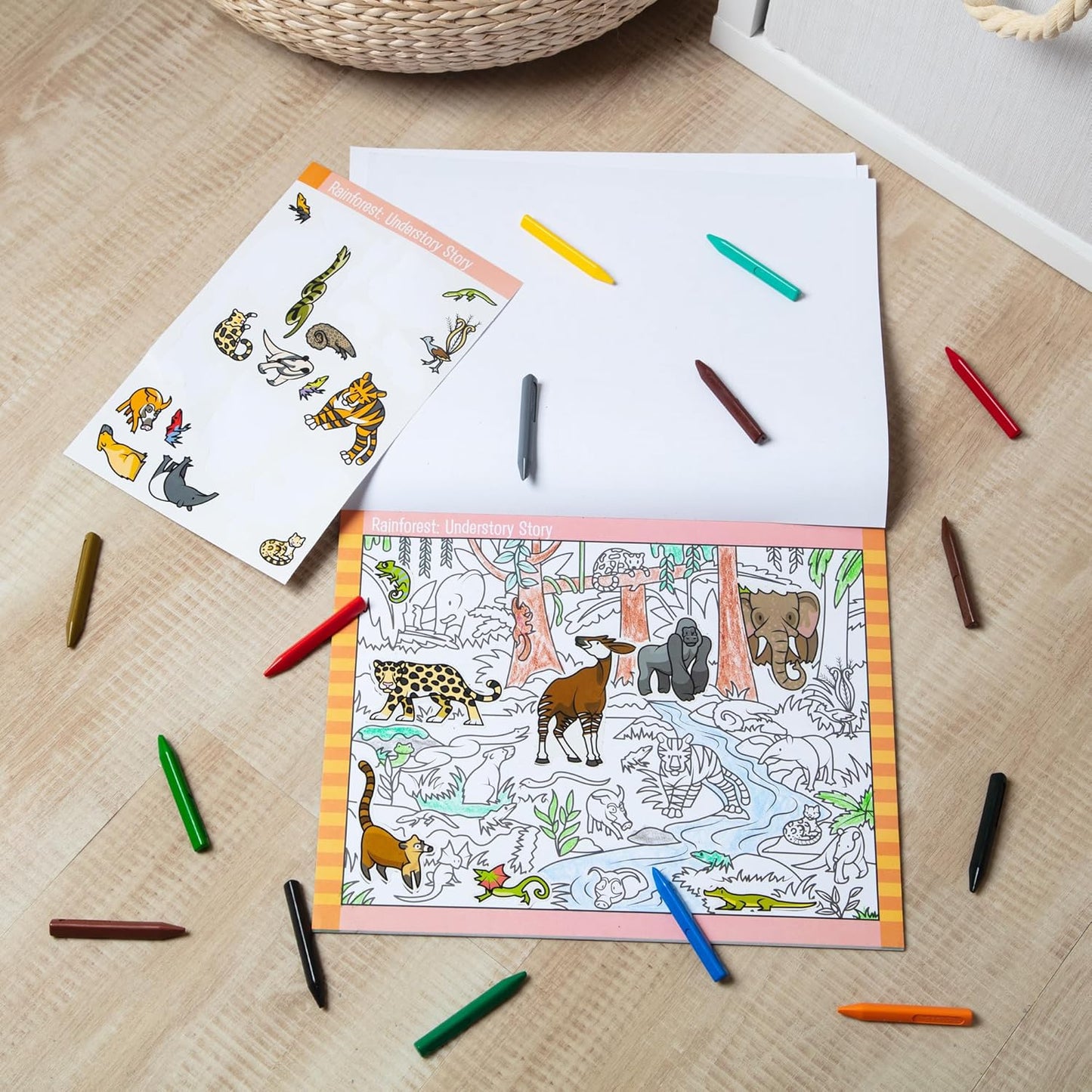 Melissa & Doug Animal Seek & Find Sticker Pad - 400+ Stickers, 14 Scenes for Kids 4+