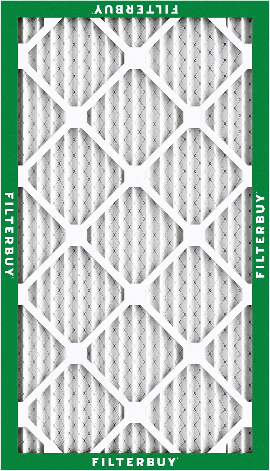 Filterbuy MERV 8 Air Filter for Dust & Allergy Defense (6-Pack), 16x25x1 HVAC Replacement Filters
