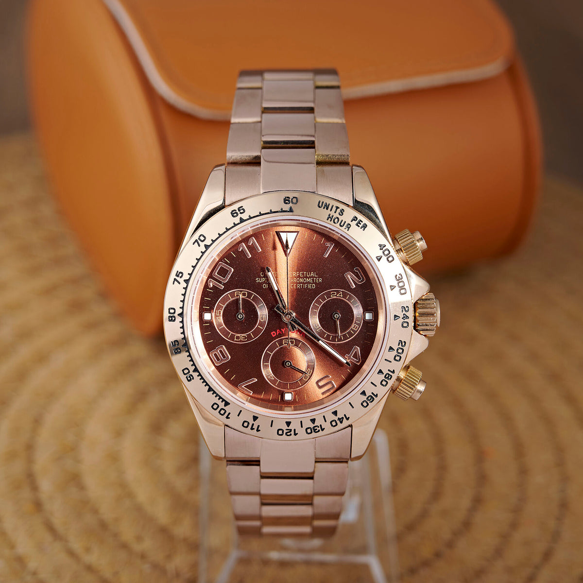 Daytona Chocolate Meridian Chronograph - Rose Gold - photo 1