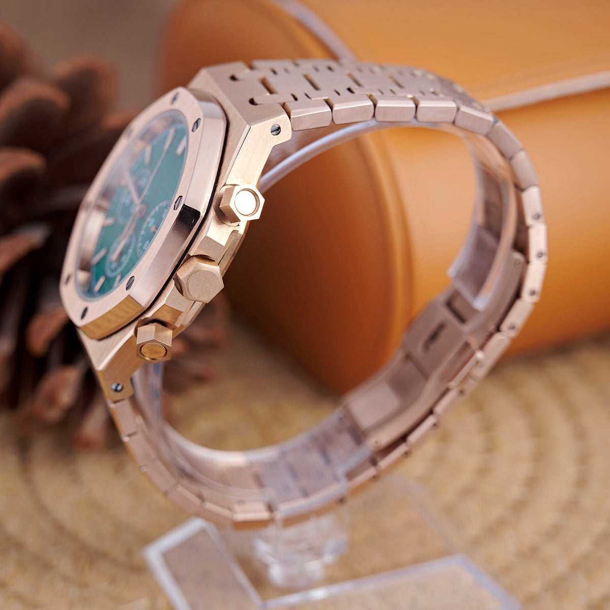 Royal Oak Octagon Chronograph - Rose Gold / Green - photo 2