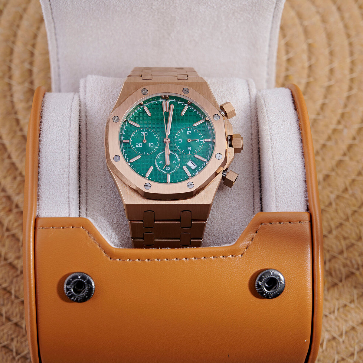 Royal Oak Octagon Chronograph - Rose Gold / Green - photo 4