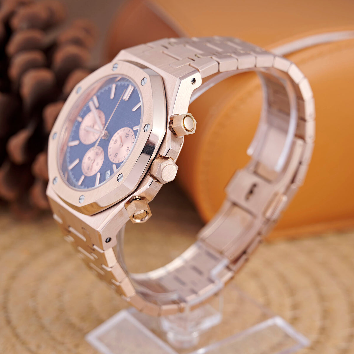 Royal Oak Octagon Chronograph - Rose Gold / Blue (gold Counters) - photo 2