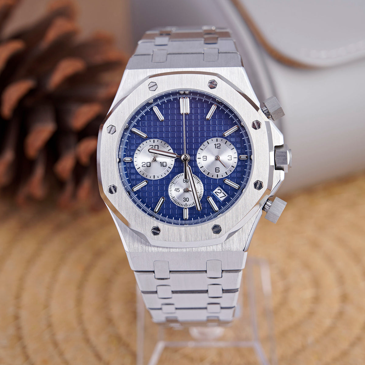 Royal Oak Octagon Chronograph - Steel / Blue (silver Counters) - 26240ST - photo 1