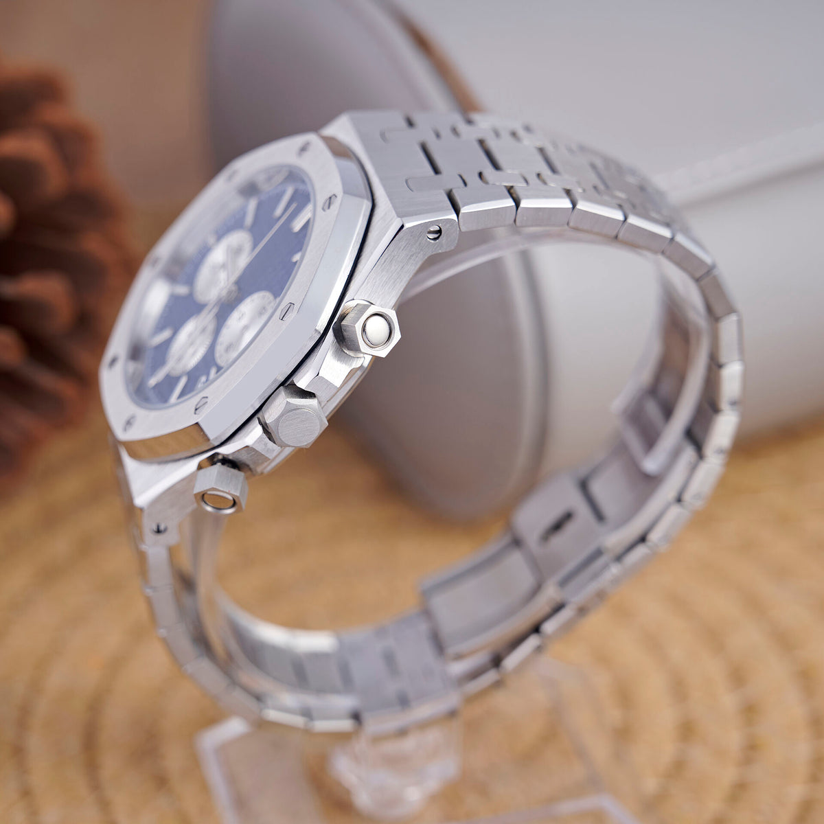 Royal Oak Octagon Chronograph - Steel / Blue (silver Counters) - 26240ST - photo 2