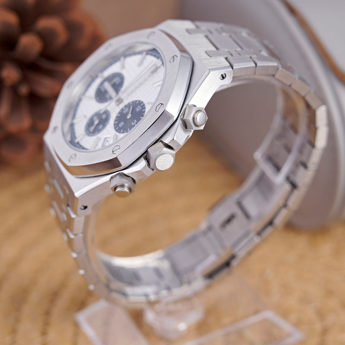 Royal Oak Octagon Chronograph - Steel / Panda Blue Flange - 26331ST - photo 2