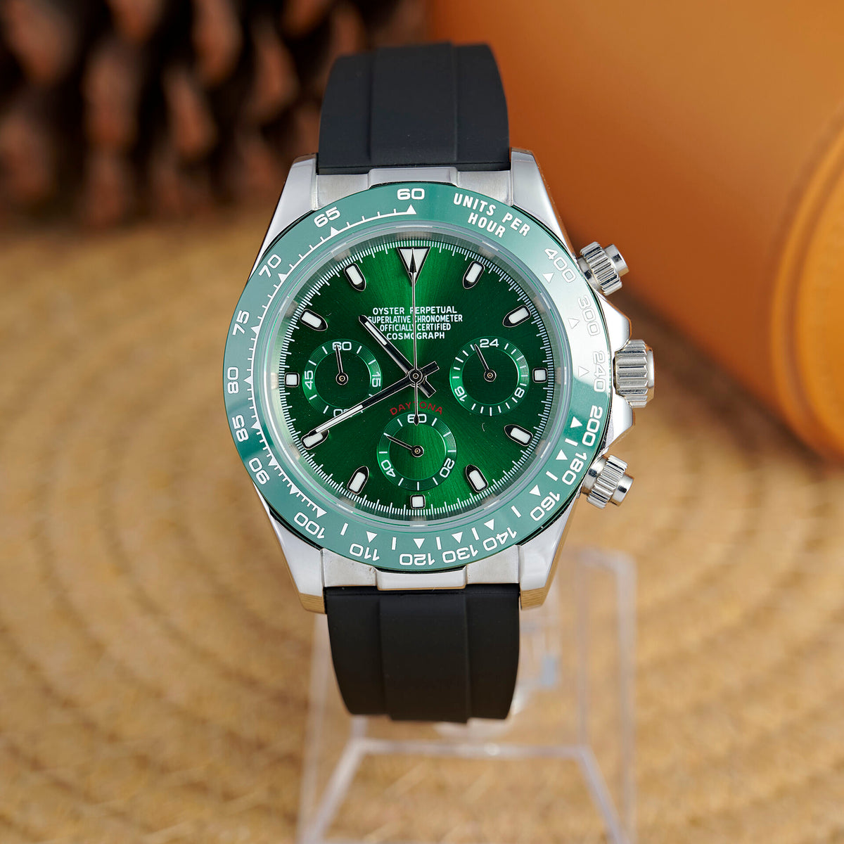 Daytona Emerald Lagoon Chronograph - Green On Rubber - photo 1