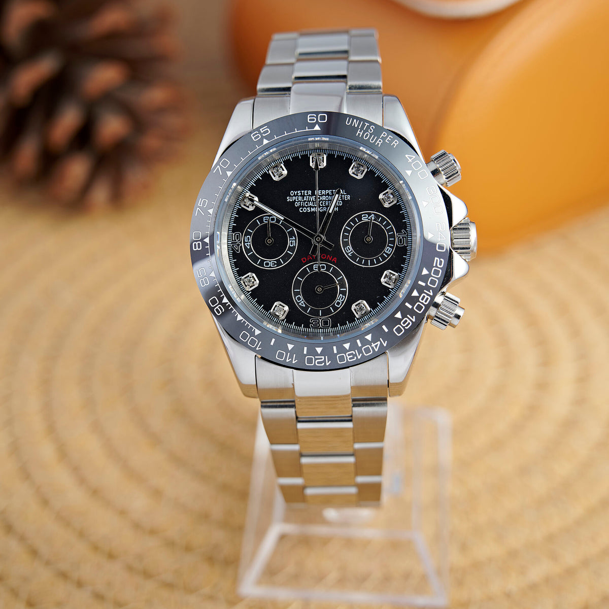 Daytona Diamond Onyx Chronograph - Steel - photo 1