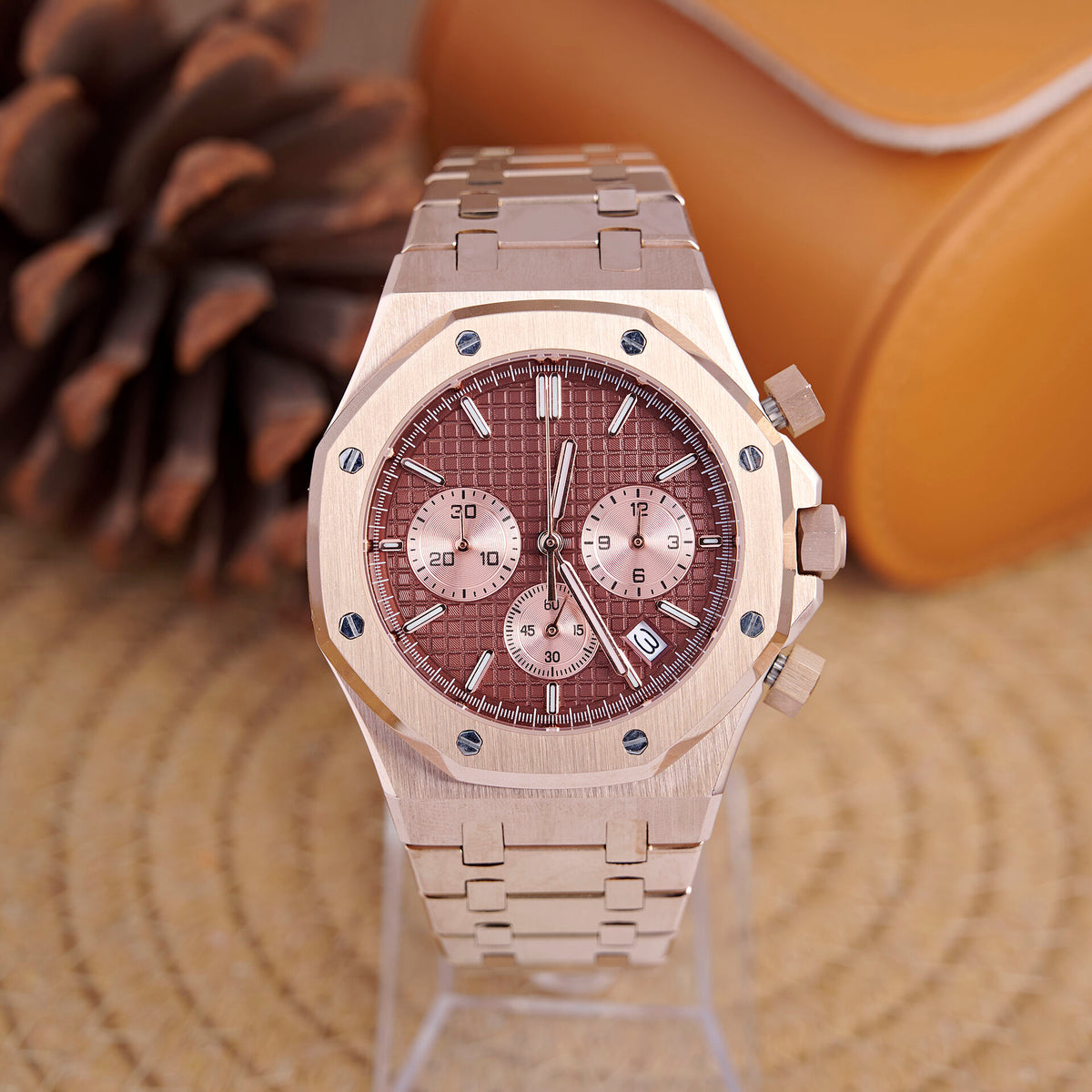 Royal Oak Octagon Chronograph - Rose Gold / Burgundy - photo 1