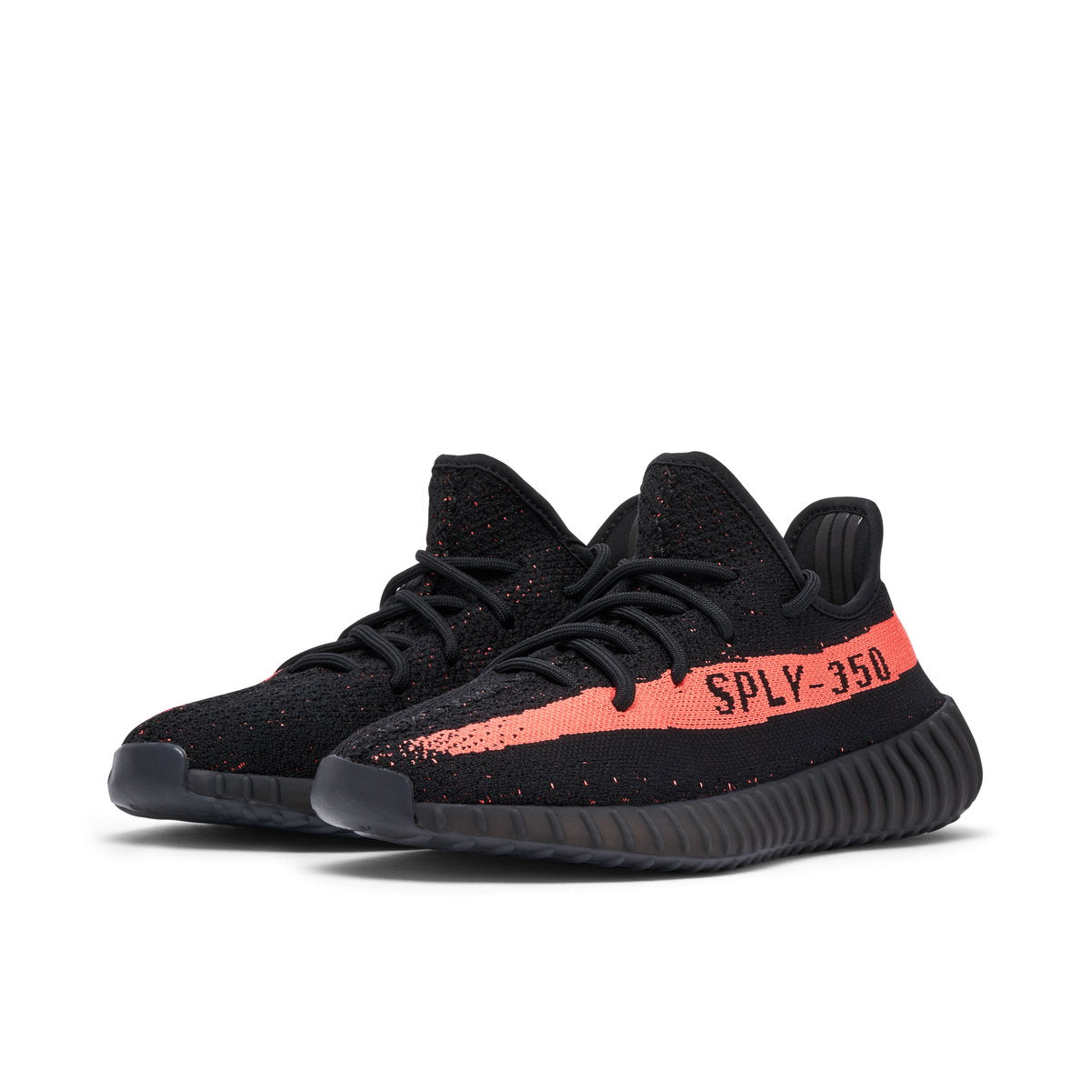 Adidas Yeezy Boost 350 V2 - Core Black / Red Stripe - view 3
