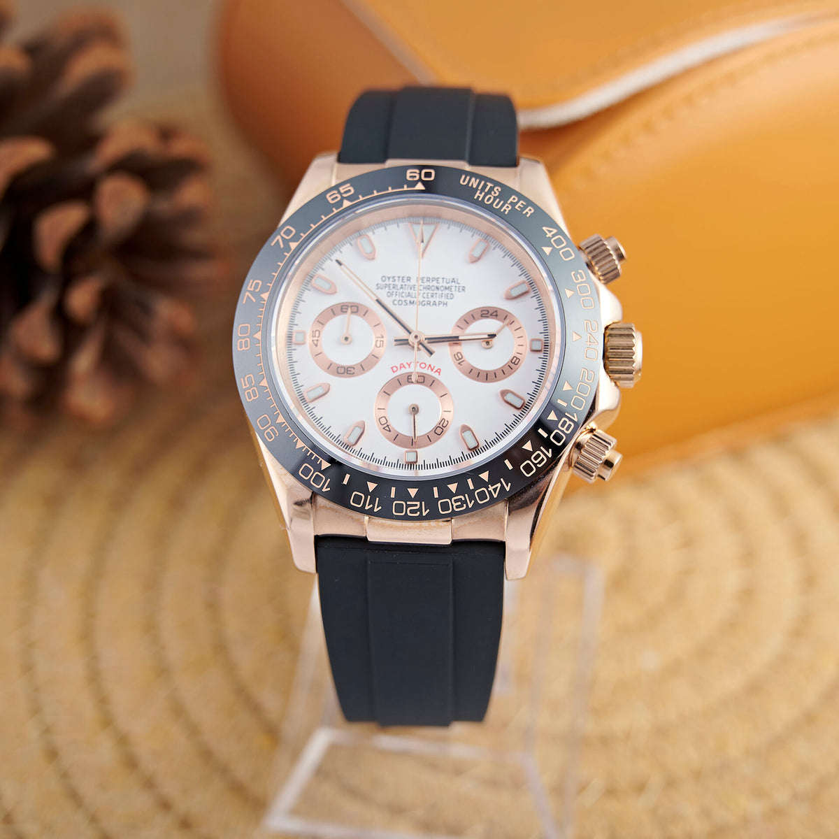 Daytona Ivory Chronograph - Rose Gold Rubber - photo 1