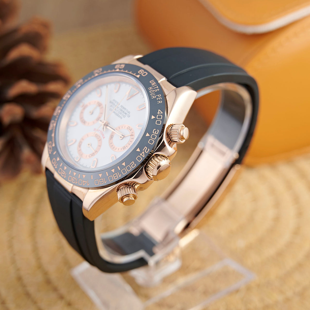 Daytona Ivory Chronograph - Rose Gold Rubber - photo 2