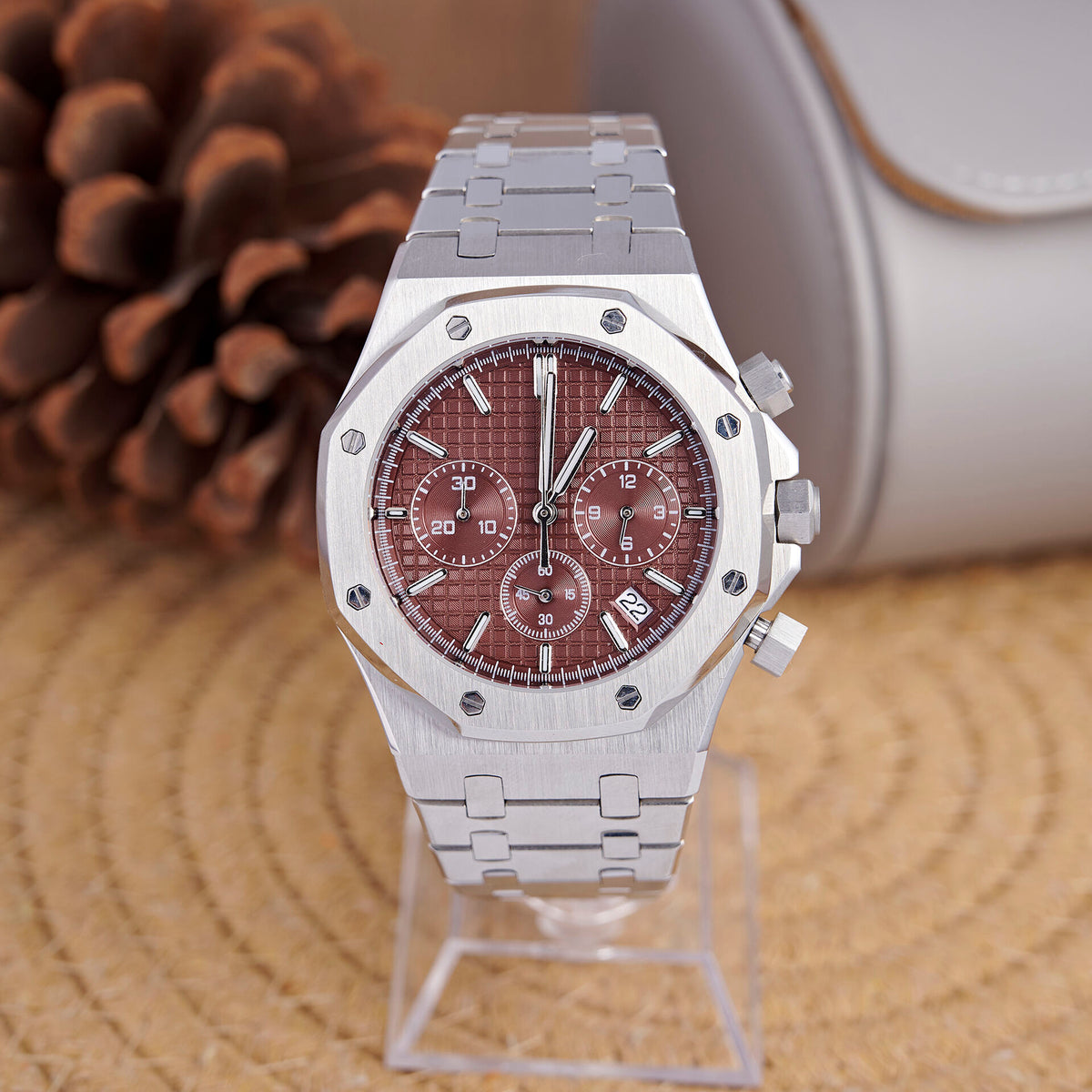 Royal Oak Octagon Chronograph - Steel / Burgundy - photo 1