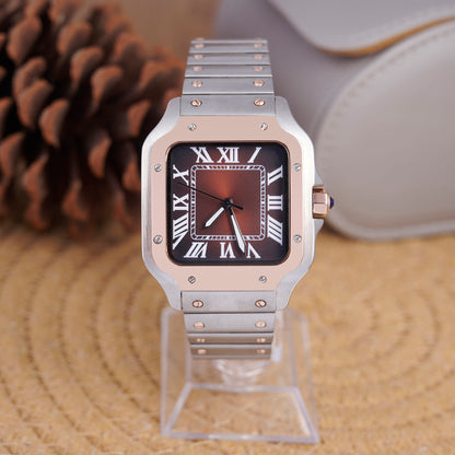 Santos Two-Tone Rose Gold - Brown - photo 1