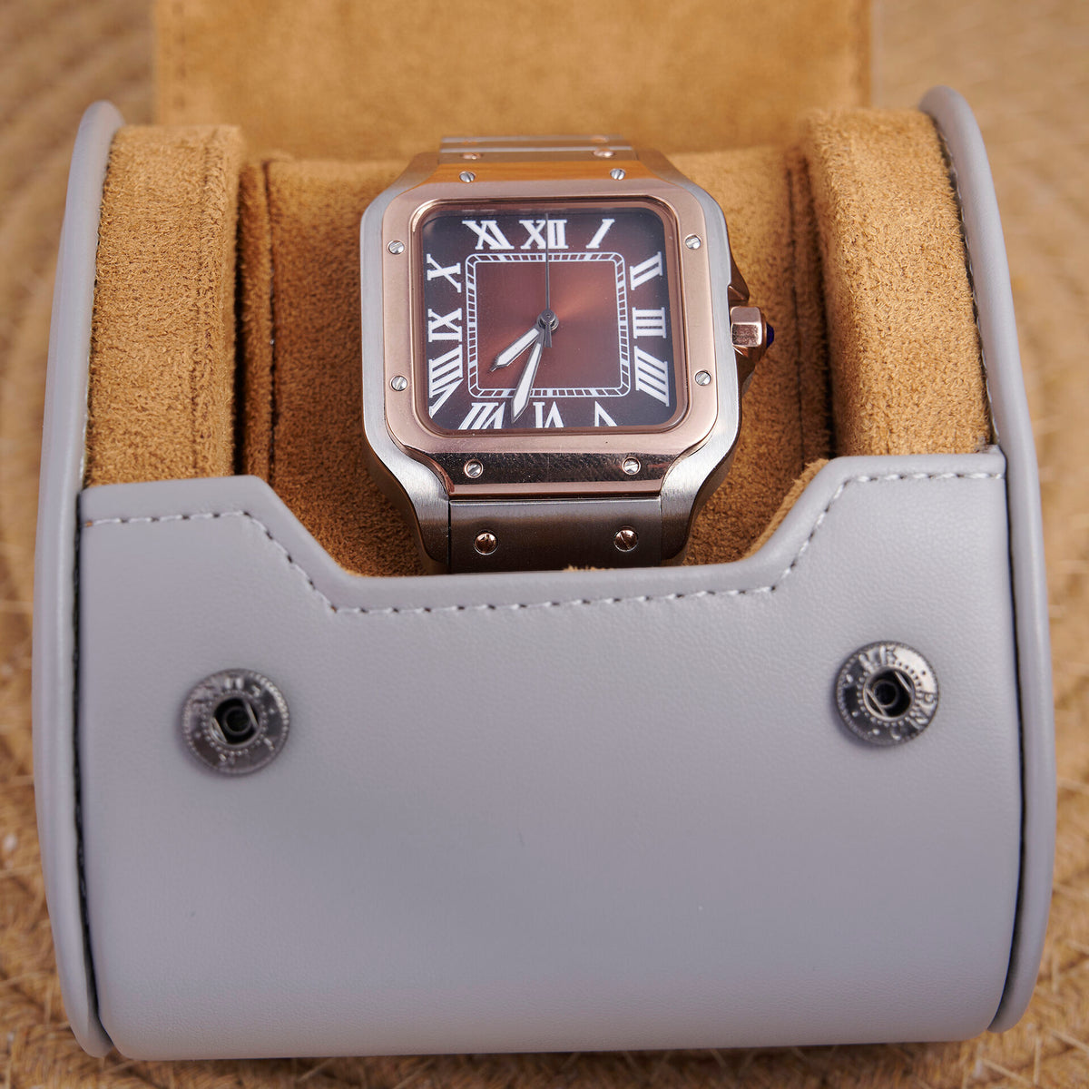 Santos Two-Tone Rose Gold - Brown - photo 4