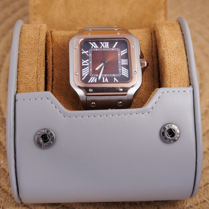 Santos Two-Tone Rose Gold - Brown - photo 4