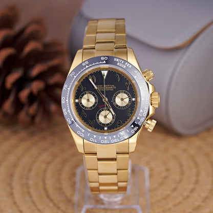 Daytona Obsidian Arabic Chronograph - Yellow Gold - photo 1