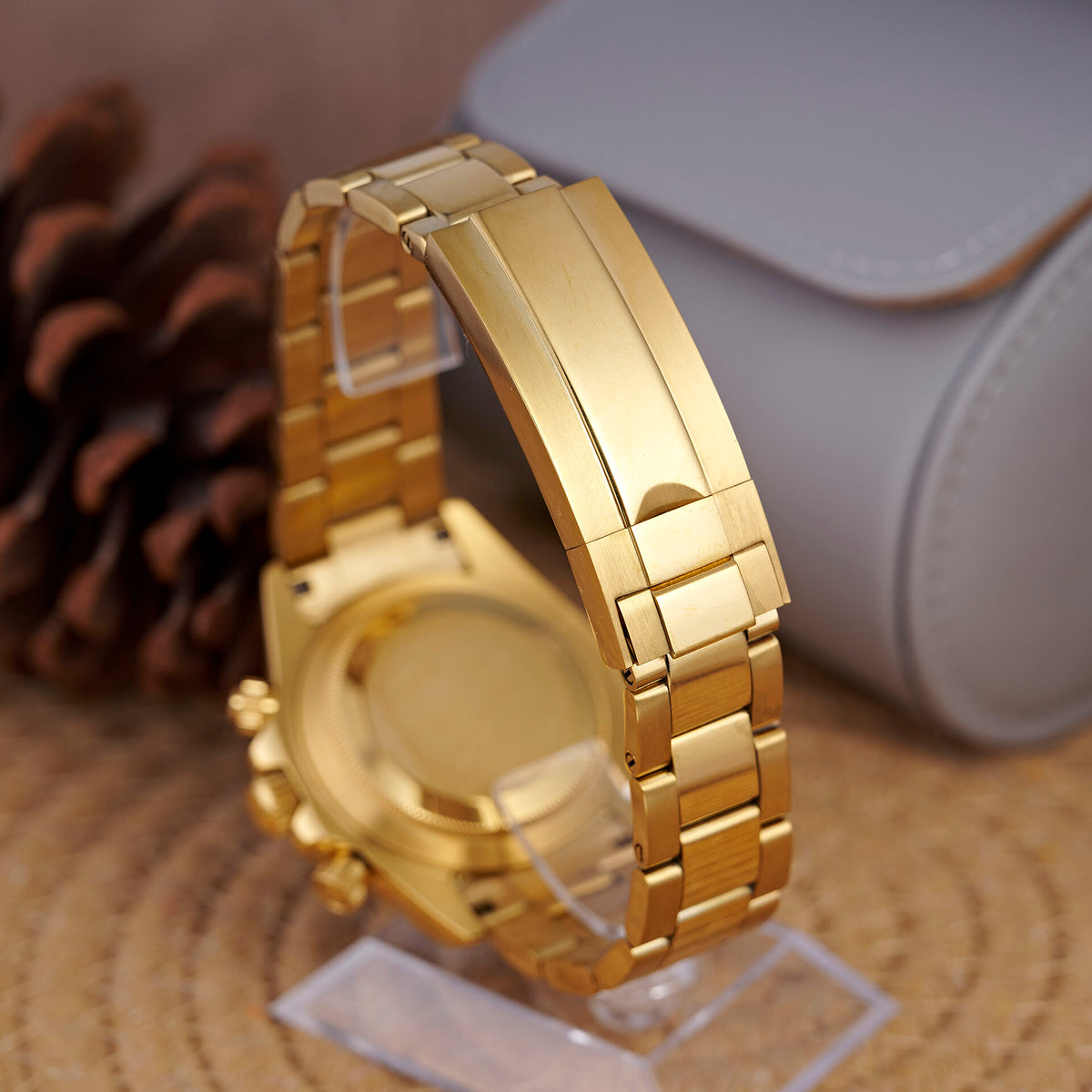 Daytona Obsidian Arabic Chronograph - Yellow Gold - photo 3