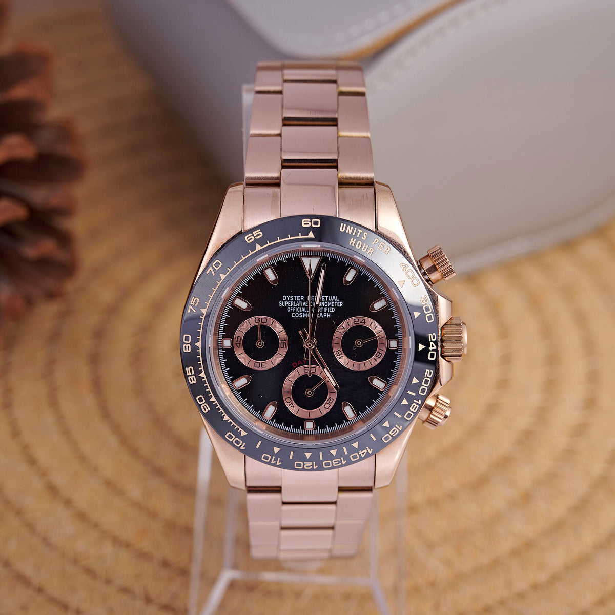Daytona Noir Chronograph - Rose Gold Oyster - photo 1