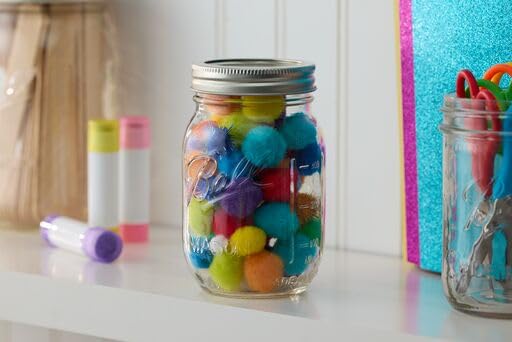 Ball Mason Jar Set (3-Pack) - Regular Mouth 16oz Glass Jars for Canning & Creative Storage