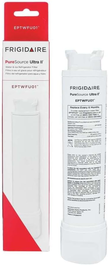 Frigidaire EPTWFU01 PureSource Ultra II Refrigerator Water Filter - Carbon Block Filter