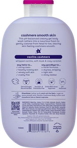 eos Vanilla Body Wash - Moisturizing Creamy Gel for Sensitive Skin, 16 fl oz
