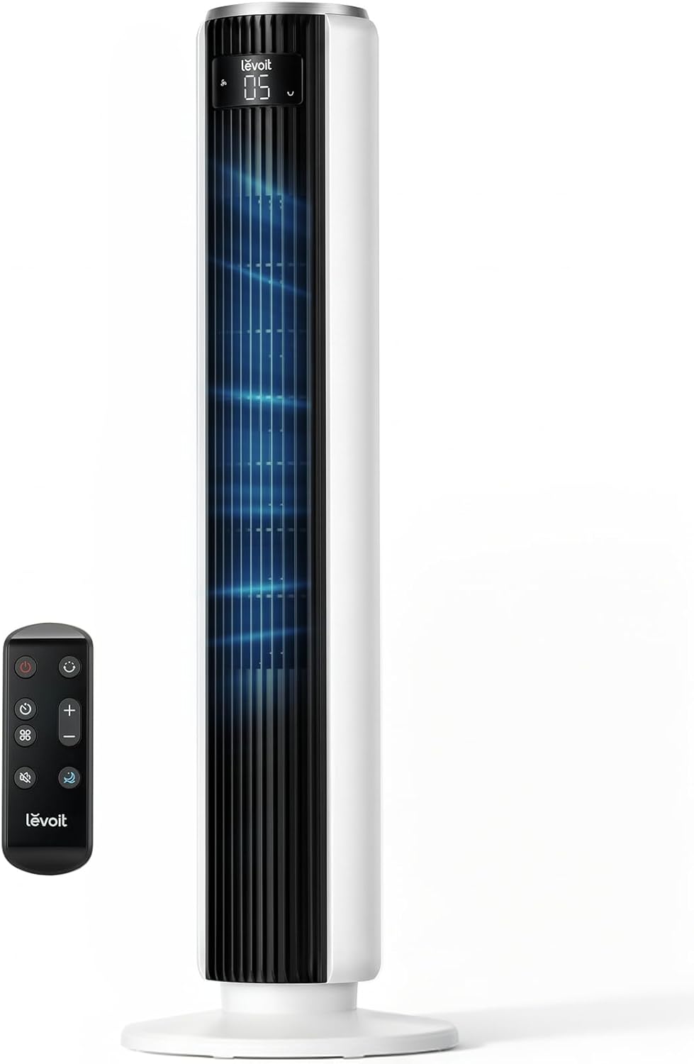 Levoit Quiet Tower Fan for Bedroom - 28dB Silent, 90° Oscillation, Remote Control & Timer