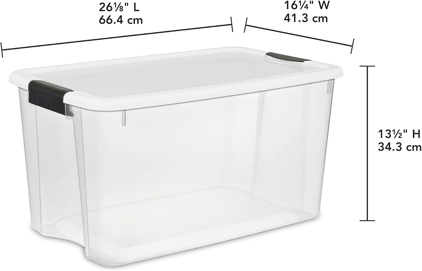 Sterilite Clear Latching Storage Bins - 4 Pack Heavy-Duty Organizers