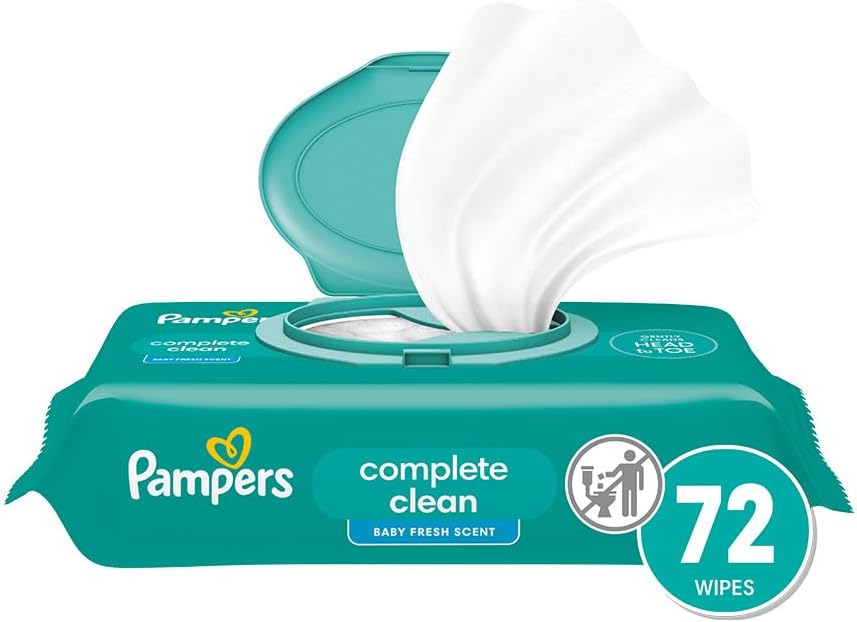 Pampers Baby Wipes - Gentle Head-to-Toe Clean with Baby Fresh Scent, 72 Count