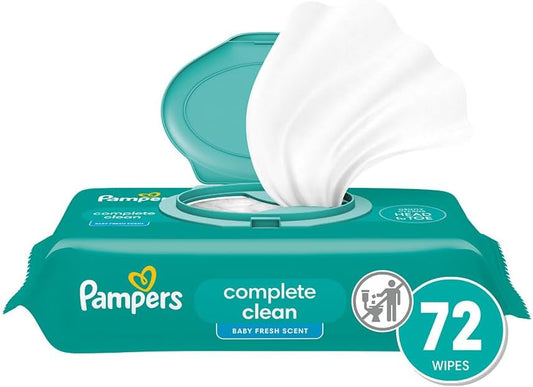 Pampers Baby Wipes - Gentle Head-to-Toe Clean with Baby Fresh Scent, 72 Count