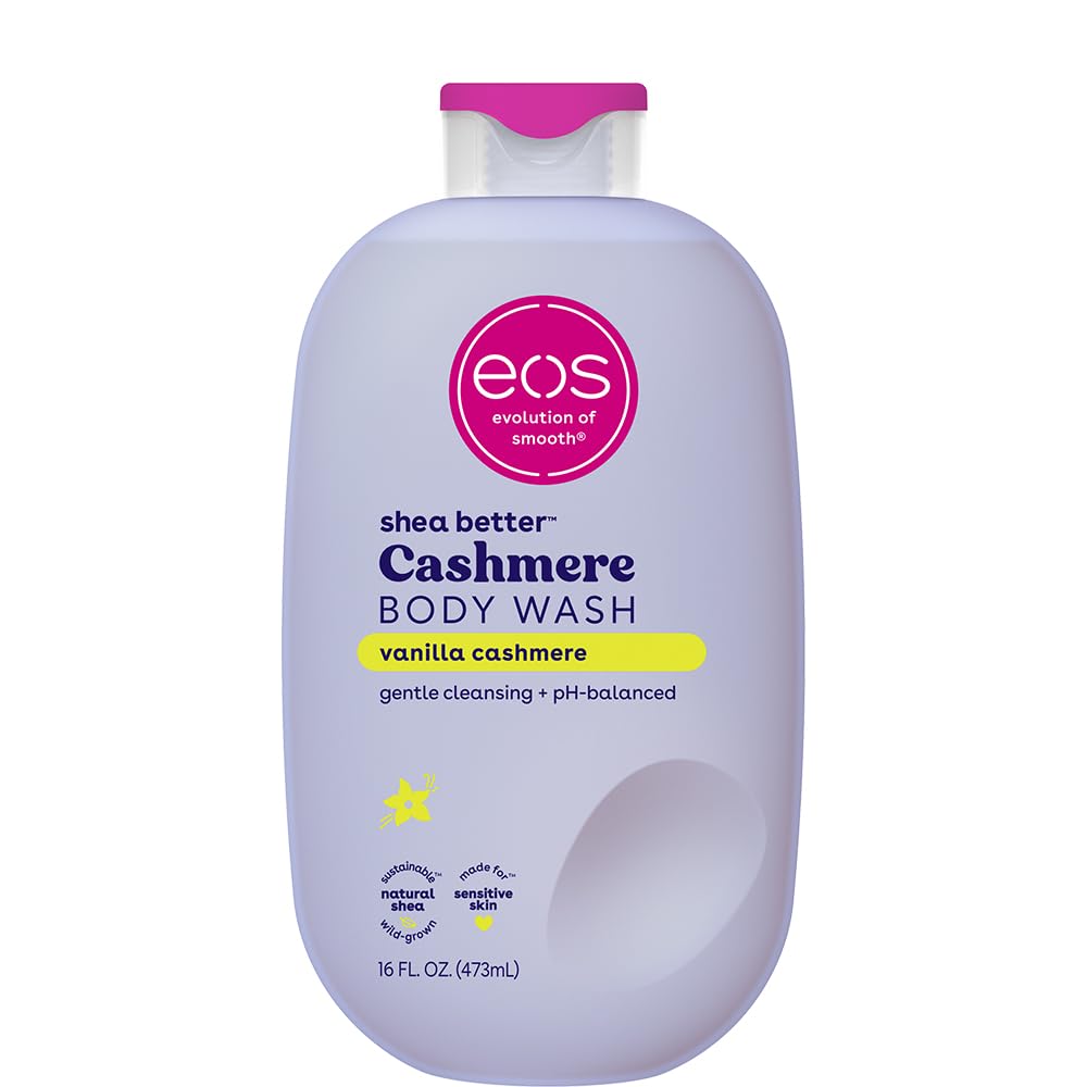 eos Vanilla Body Wash - Moisturizing Creamy Gel for Sensitive Skin, 16 fl oz