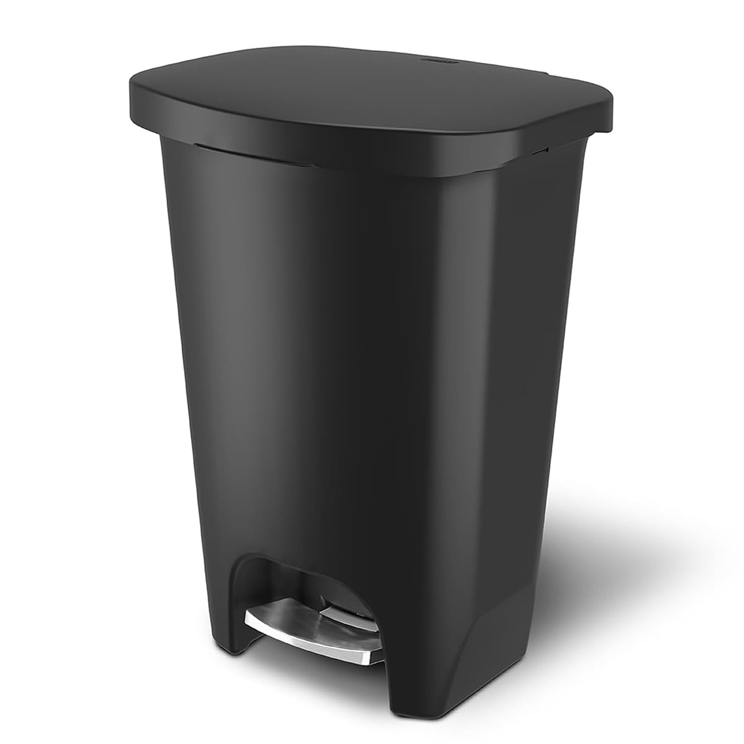Glad Premium 13-Gallon Kitchen Trash Can with Clorox Odor Protection & Stainless Steel Foot Pedal