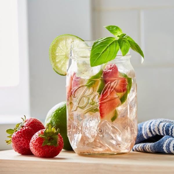 Ball Mason Jar Set (3-Pack) - Regular Mouth 16oz Glass Jars for Canning & Creative Storage