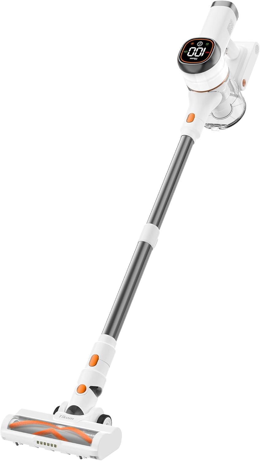 Tikom V500 Cordless Stick Vacuum - 40Kpa Suction for Pet Hair & Hard Floors