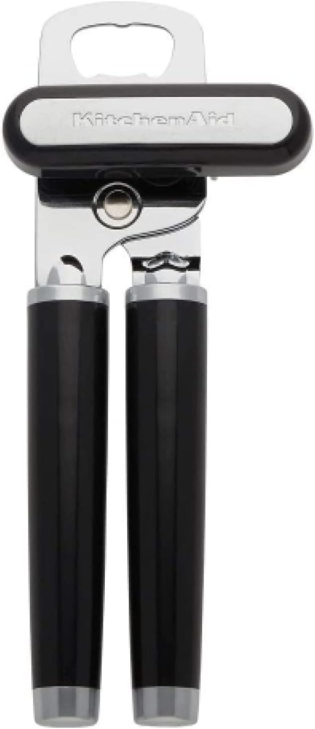 KitchenAid Classic 2-in-1 Manual Can & Bottle Opener - Razor Sharp Stainless Steel Wheel, Soft Ergonomic Handles