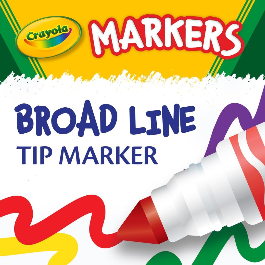 Crayola Broad Line Markers Classpack - 256 Count Bulk Art Supplies for Kids