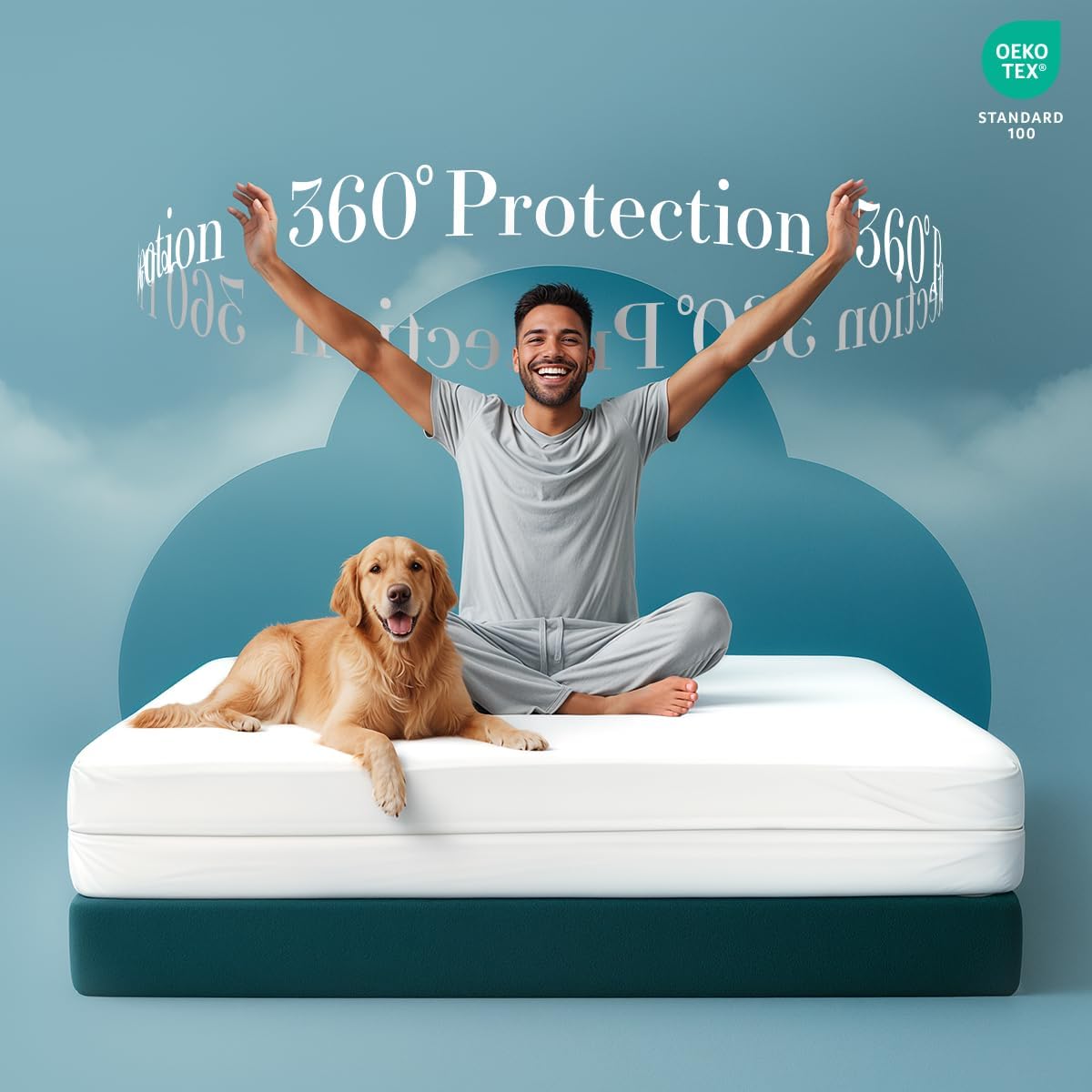 Utopia Bedding Queen Waterproof Mattress Encasement - Zippered Bug & Dust Mite Proof Cover