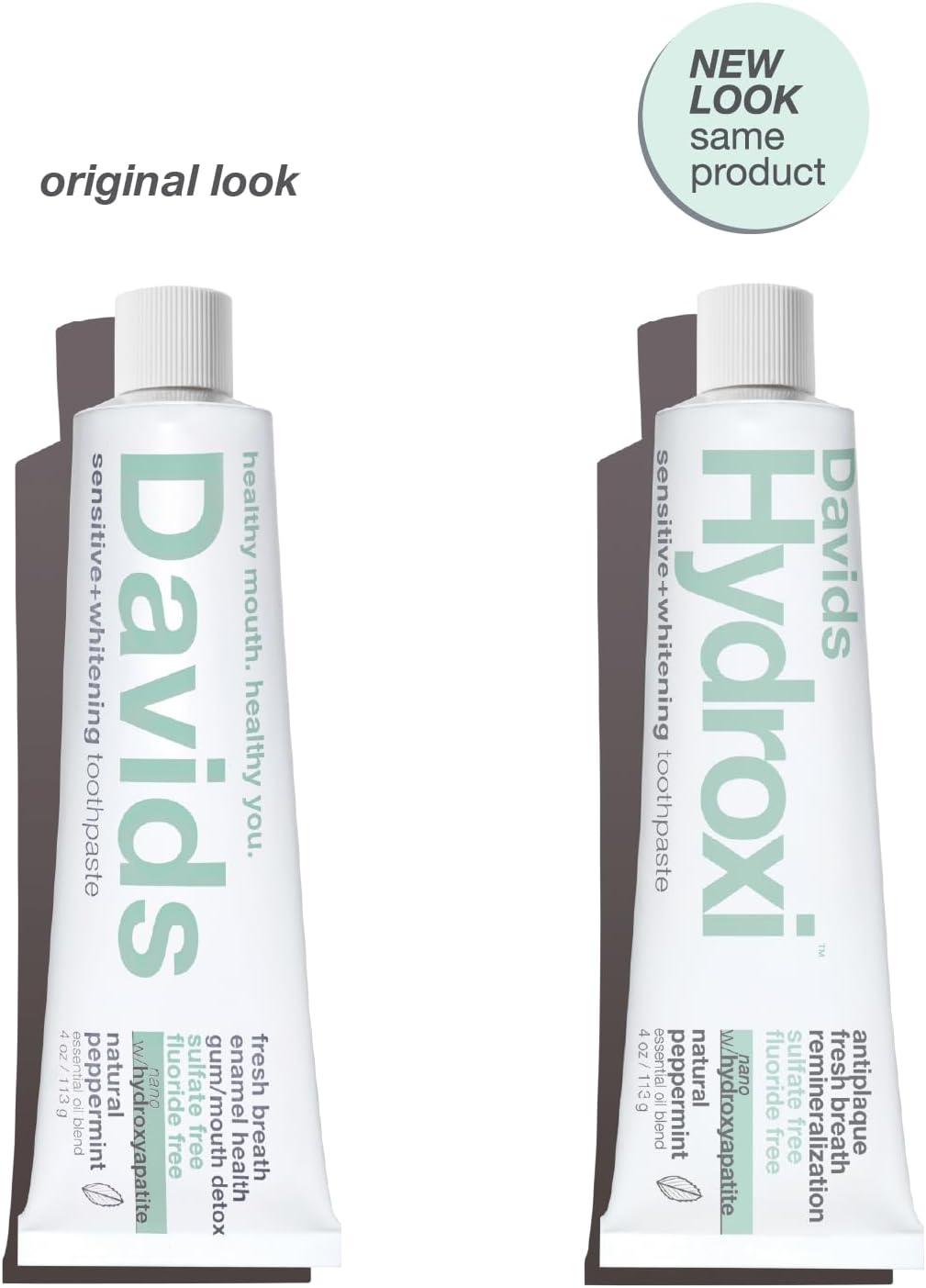 Davids Fluoride-Free Nano Hydroxyapatite Toothpaste for Sensitive Support & Whitening - 4oz