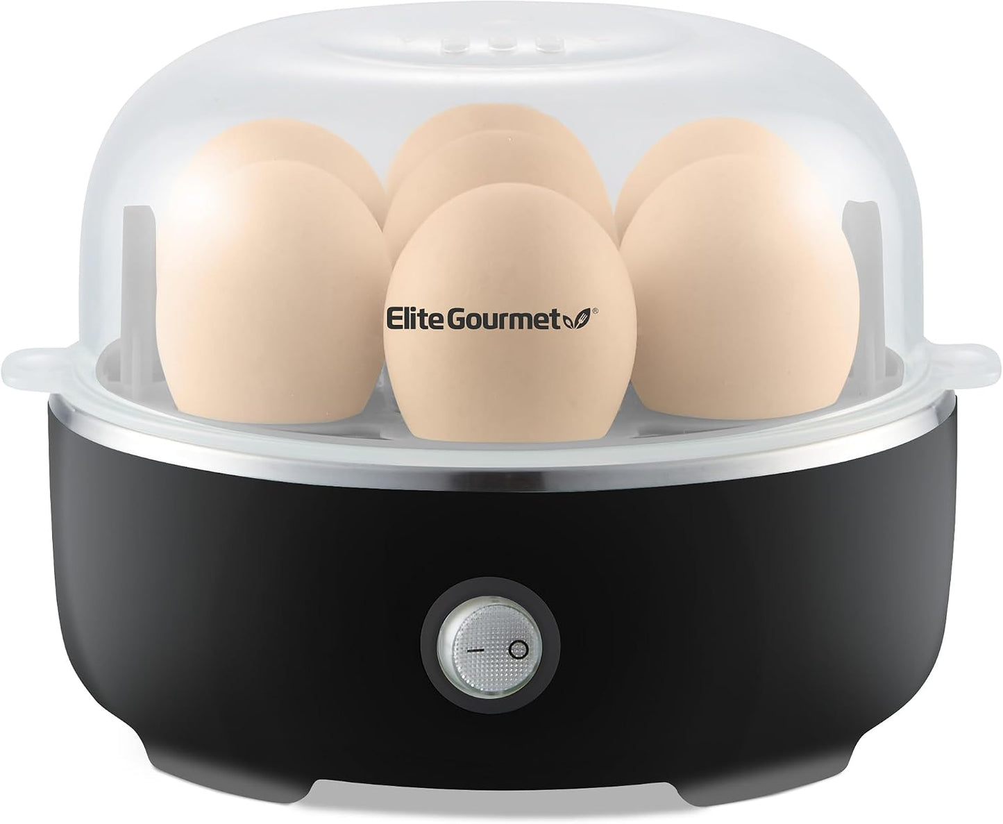 Elite Gourmet EGC115B 7-Egg Electric Egg Cooker with Auto Shut-Off