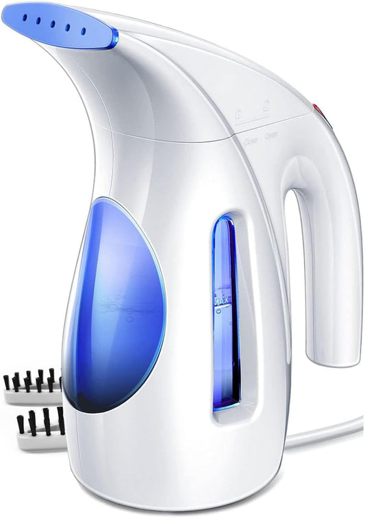 HiLIFE Portable Handheld Clothes Steamer, 240ml Capacity, 700W for Wrinkles (Blue)