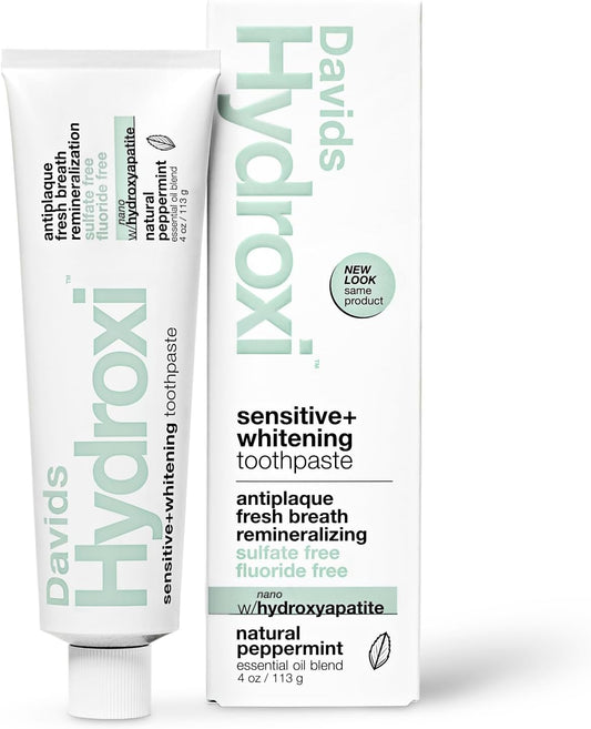 Davids Fluoride-Free Nano Hydroxyapatite Toothpaste for Sensitive Support & Whitening - 4oz