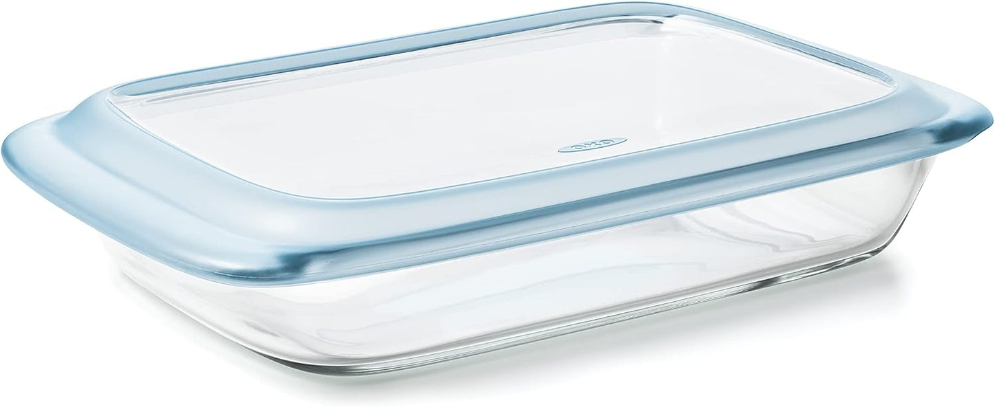 OXO Good Grips Freezer-to-Oven Safe 9x13 Glass Baking Dish with Lid (3 Qt)