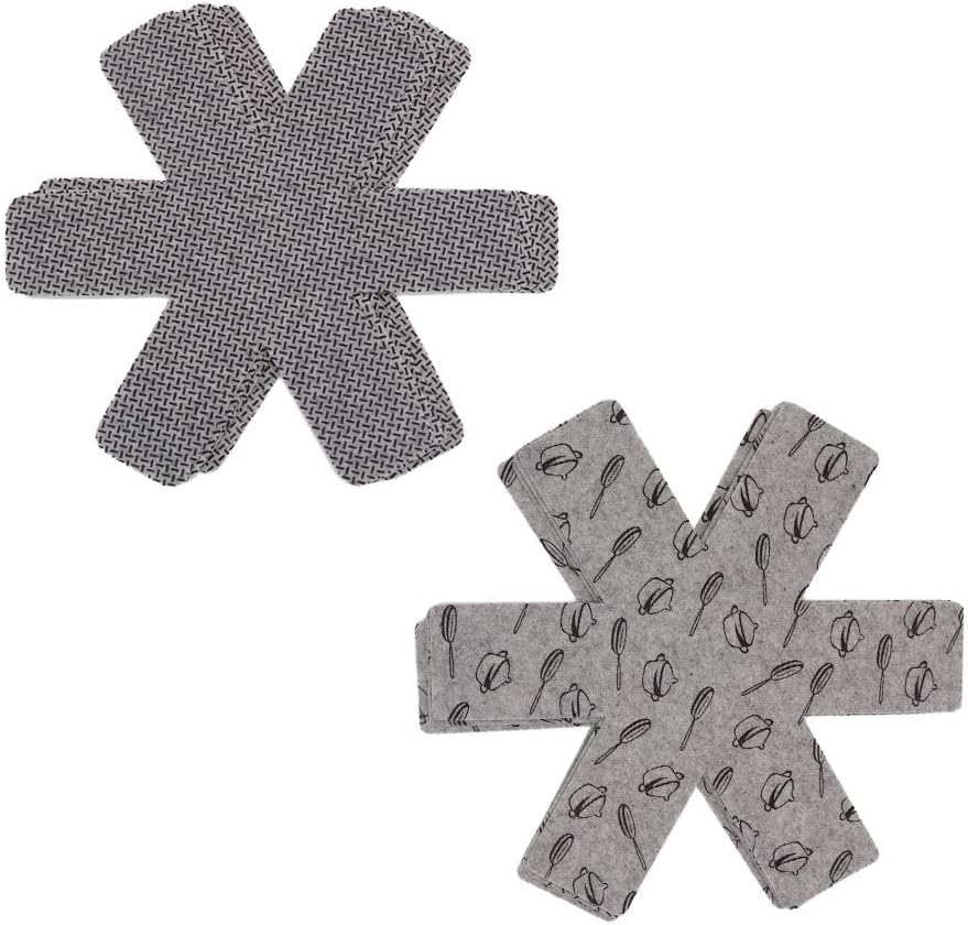 BOYAN 12-Piece Pot & Pan Protectors Set - Felt Divider Pads to Prevent Scratching When Stacking