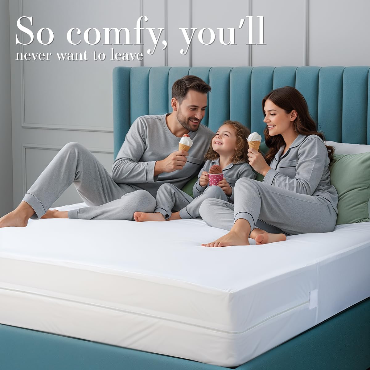 Utopia Bedding Queen Waterproof Mattress Encasement - Zippered Bug & Dust Mite Proof Cover