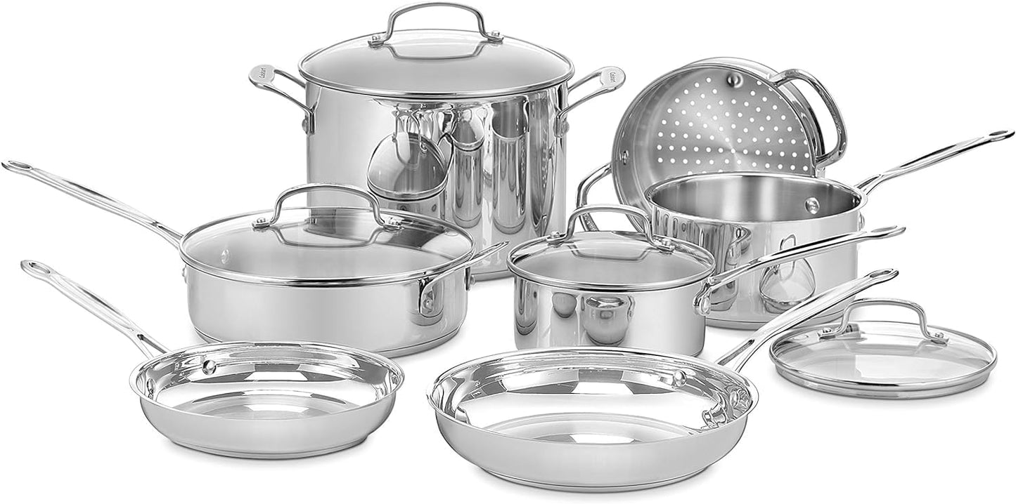 Cuisinart Chef's Classic 11-Piece Stainless Steel Cookware Set for Induction & Gas Stovetops