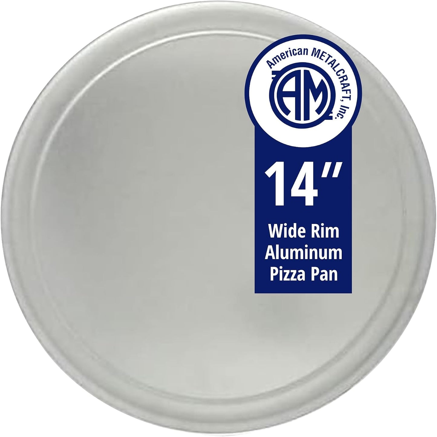 American Metalcraft TP14 14" Wide-Rim Aluminum Pizza Pan